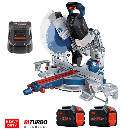 [1B43-COMBO] Sierra ingletadora BOSCH 12&quot; ( Brazo Robotico ) GCM 18V-305 GDC / BITURBO / BOSCH-