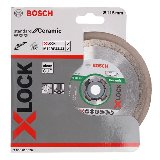 [2608615137] Disco de diamante 4 1/2&quot; RIN Continuo BOSCH para Ceramica / XLOCK / BOSCH-TABLA-7