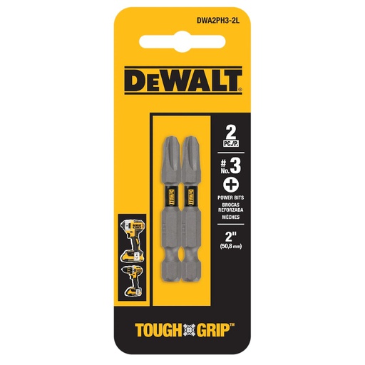 [DWA2PH3-2L] Punta No 3 Philips de 2&quot; DeWalt / TOUGH GRIP / DEWALT-5-C-2-F-1