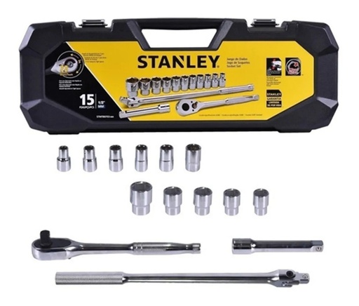 [STMT80703-840] Juego / Dados / Corto 1/2&quot; / 15 Piezas 6 puntos / MM / STANLEY / DEWALT-5-D-3-D