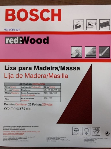 [9617085437] Lija Manual  No. 400 Roja BOSCH / BOSCH-18-C-2