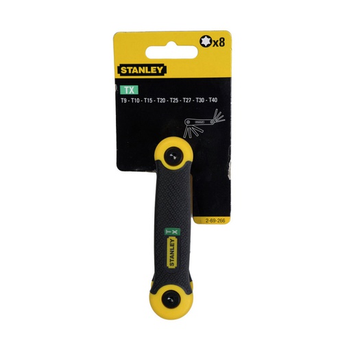 [69-266] Llaves Torx / 8 Unidades / T9, T10, T15, T20, T25, T27, T30, T40 /STANLEY/ DEWALT-TABLA-B2