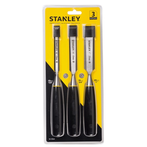 [16-125LA] Formones 3 Unidades / 1/2", 3/4", 1" / STANLEY / DEWALT-TABLA(B2)
