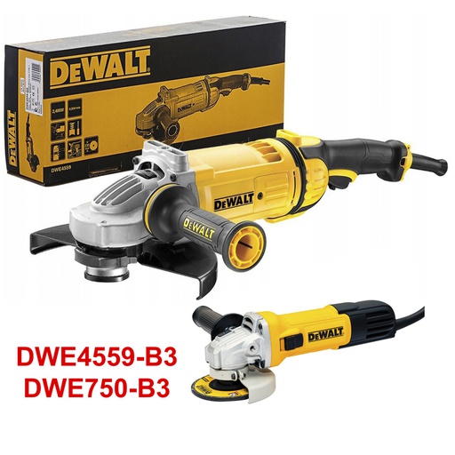 [DWE4559-DWE750] Amoladora 9" DEWALT DWE4559 2,400 Watt + DWE750 / DEWALT-7-D-1 (B2)16-D-1-A