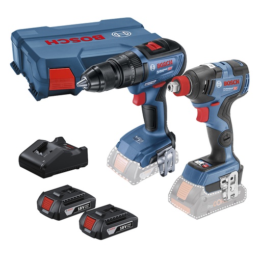 [19J2-2G1] Combo Taladro  GSB 18V-50 + GDX 18V-200 / 2 Bateria 1 Cargador / 18 Volt / BOSCH-8-D-3