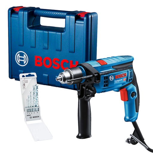 [12B8-0G2] Taladro 1/2" BOSCH GSB 13 RE 750 Watts CAJA PLASTICA + 5 BROCAS / BOSCH-12-A-3
