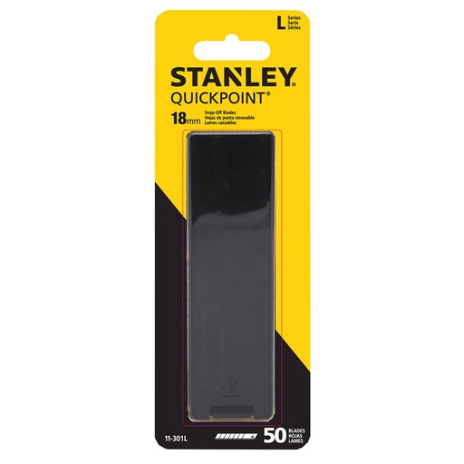 [11-301L] Cuchilla / Repuesto 50 Piezas ( 3/4" x 18 mm ) 8 Segmentos / STANLEY / DEWALT-TABLA-4