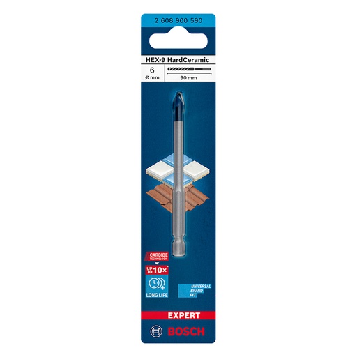 [2608900590] Broca Diamantada 1/4&quot; ( 6 mm ) / PORCELANA Y CERAMICA / BOSCH-TABLA-6