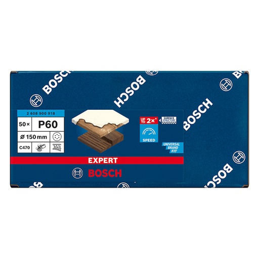 [2608900918] Lija Circular Gex Top BOSCH 6" G60 / 6 Hoyos / EXPERT / BOSCH-