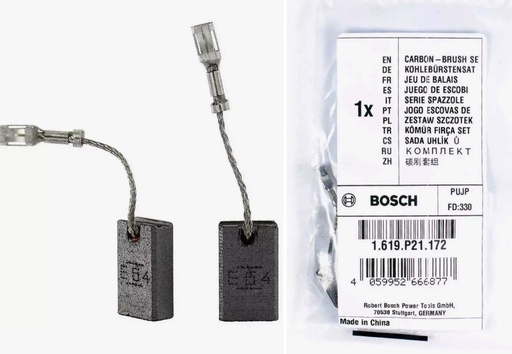 [1619P21172] Carbones Amoladora GWS 12-125 S / E64 / BOSCH-1-D-2-E-6