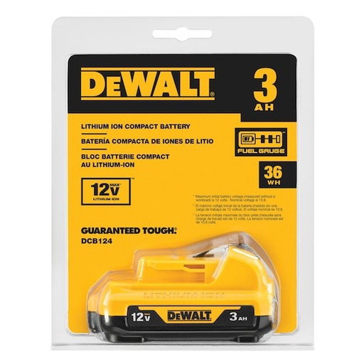 [DCB124YY] Bateria DEWALT 12 V / LITHIUM / 3.0 AH / DEWALT-2-D-3-D