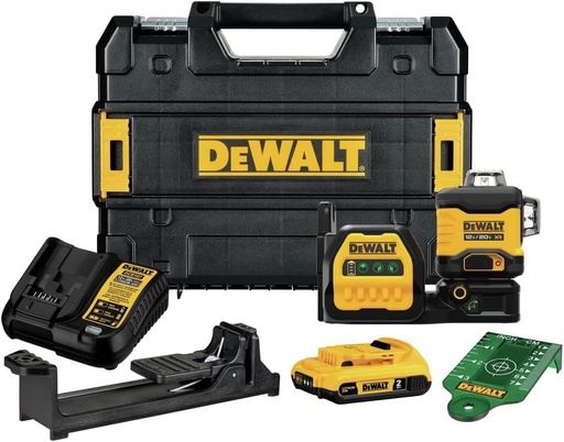 [DCLE34030G] Nivel Laser Autonivelante 3 Lineas 360° Vertical horizontal / 12V-20V / LINEA VERDE / DEWALT-6-B-3-B/16-B-2-B