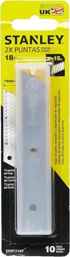 [STHT11147-840] Cuchilla / Repuesto 10 Piezas ( 3/4" x 18 mm ) 15 Segmentos / STANLEY / DEWALT-TABLA-2