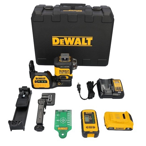 [DCLE34033D1] Nivel Laser Autonivelante 3 Lineas 360° / 12V 20V / Vertical horizontal / VERDE / High Precision / DEWALT-