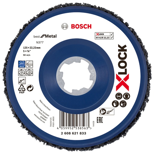 [2608621833] Disco Fibra 4 1/2&quot; Limpieza / Remocion pintura / XLOCK / BOSCH-