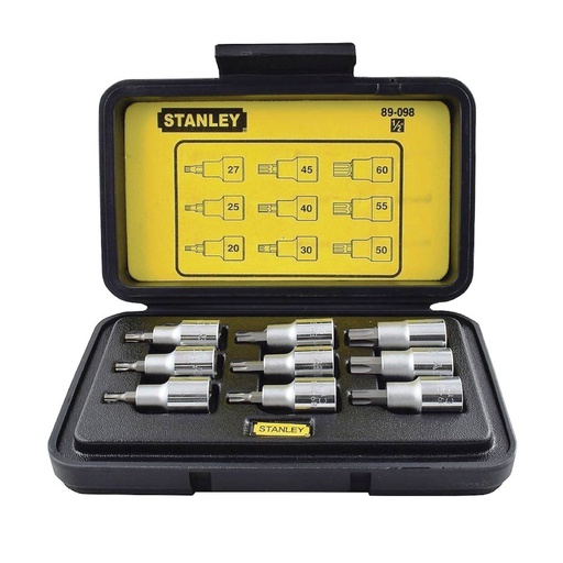 [89-098] Juego / Copas TORX / Raiz 1/2&quot; / 9 Piezas / STANLEY / DEWALT-TABLA-3