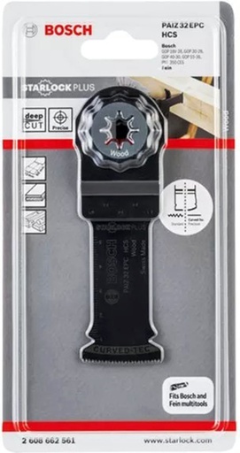 [2608662561] Cuchilla Osilante BOSCH Madera / 60 x 32 mm / STARLOCK PLUS / BOSCH-TABLA-5