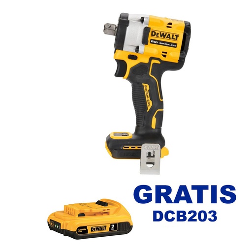 [DCF922B-OF1] Pistola de Impacto 1/2&quot; DCF922B / BARETOOL / GRATIS DCB203 / DEWALT-(2)