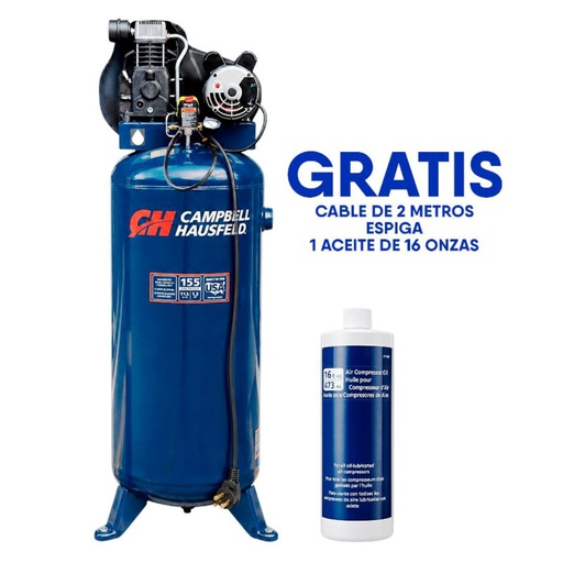 [C6037] Compresor 3.7 HP 60 Gal CAMPBELL HAUSFELD C6037 / AZUL / BOSCH-