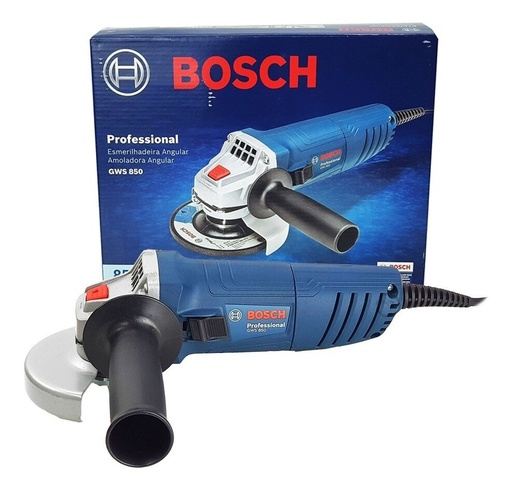 [1377-5G2] Amoladora 4 1/2&quot; BOSCH GWS 850 850W / Eje 14M / CAJA CARTON / BOSCH-12-C-3
