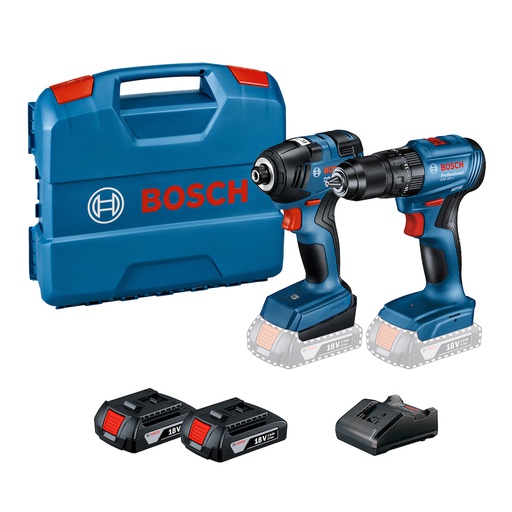 [19J2-1G0] Combo Taladro GSB 185-LI + GDR 18V-200  / 2 Bateria 1 Cargador / 18 Volt / BOSCH-12-E-1-B