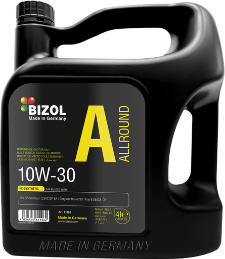 [81191] Aceite 10W30 Galon 5L - HC SINTETICO / BIZOL / BOSCH-