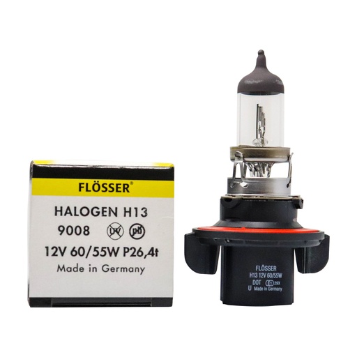 [9008] Bombilla FLOSSER / H13 / 12V / 60/55 W / P26 4T / BOSCH-PISO-1