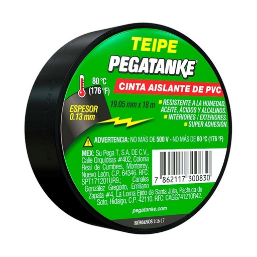 [PVPT143] Cinta Aislante 18 Metros x 3/4&quot;  No inflamable / PEGATANKE / DEWALT-5-C-3-A-1