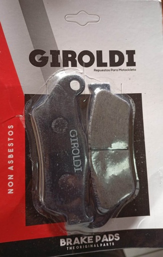 [A016321] Pastilla de Freno / MOTO / PULSAR 135 / PULSAR 180 / DISCOVER 125 y 135 / YBR 125 2008-2017 / GIROLDI / BOSCH-