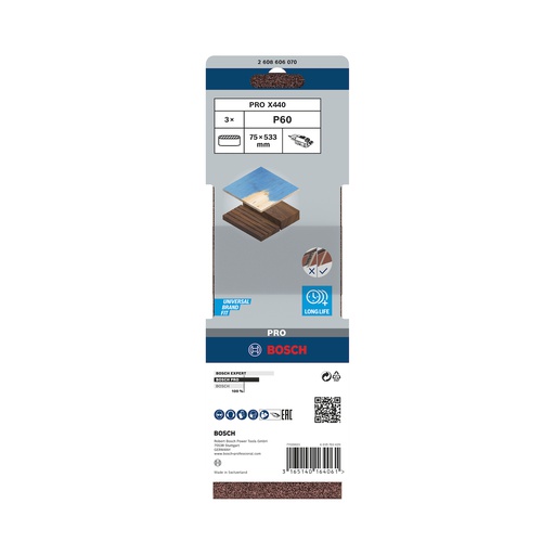 [2608606070] Lija de Banda 3X21G 60 3 PCS BEST / BOSCH-7-A-2