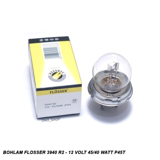[3940] Bombilla Auxiliar FLOSSER 3940 R2 / 12V 45/40W / P45T /= 7951 / BOSCH-PISO-1