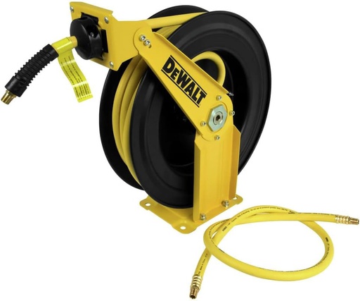 [DXCM024-0343] Manguera Con Carrete de 15 Metros ( 50 Pies ) Conector 1/4&quot; Grosor 3/8&quot; / CAUCHO / DEWALT / DEWALT-