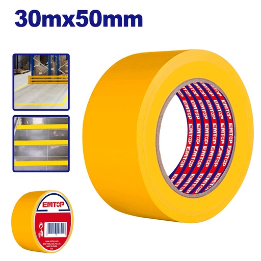 [EMPN4H30] Cinta Segurida Amarilla 50 mm X 30 Metros  / EMTOP / DEWALT-5-E-3